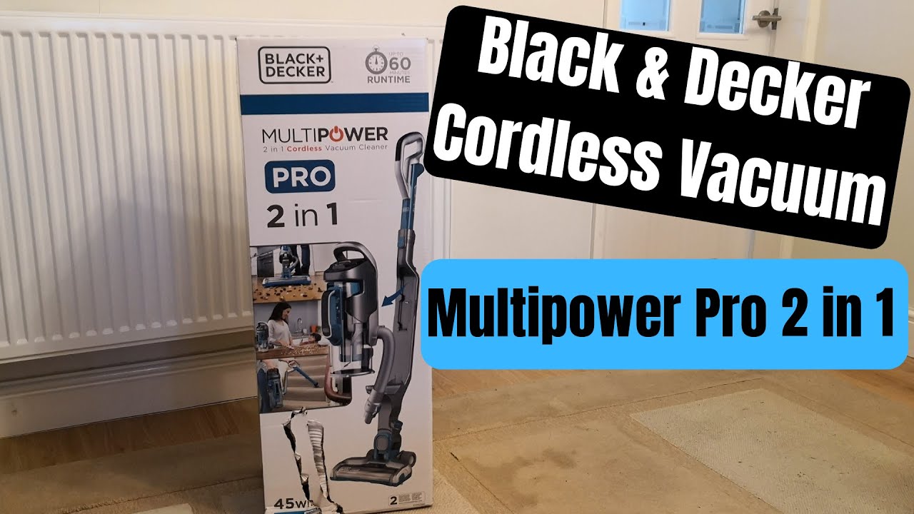 Black and Decker Multipro 2 in 1 Cordless Vacuum Cleaner CUA525BH-GB