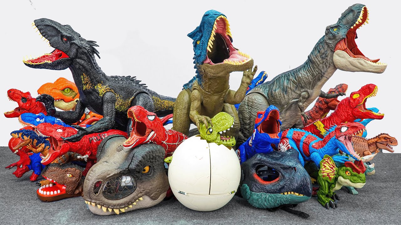 Unboxing dinosaurios Jurassic World Rebirth | Indoraptor, T-Rex, Alosaurio, Dilofosaurio, Raptor