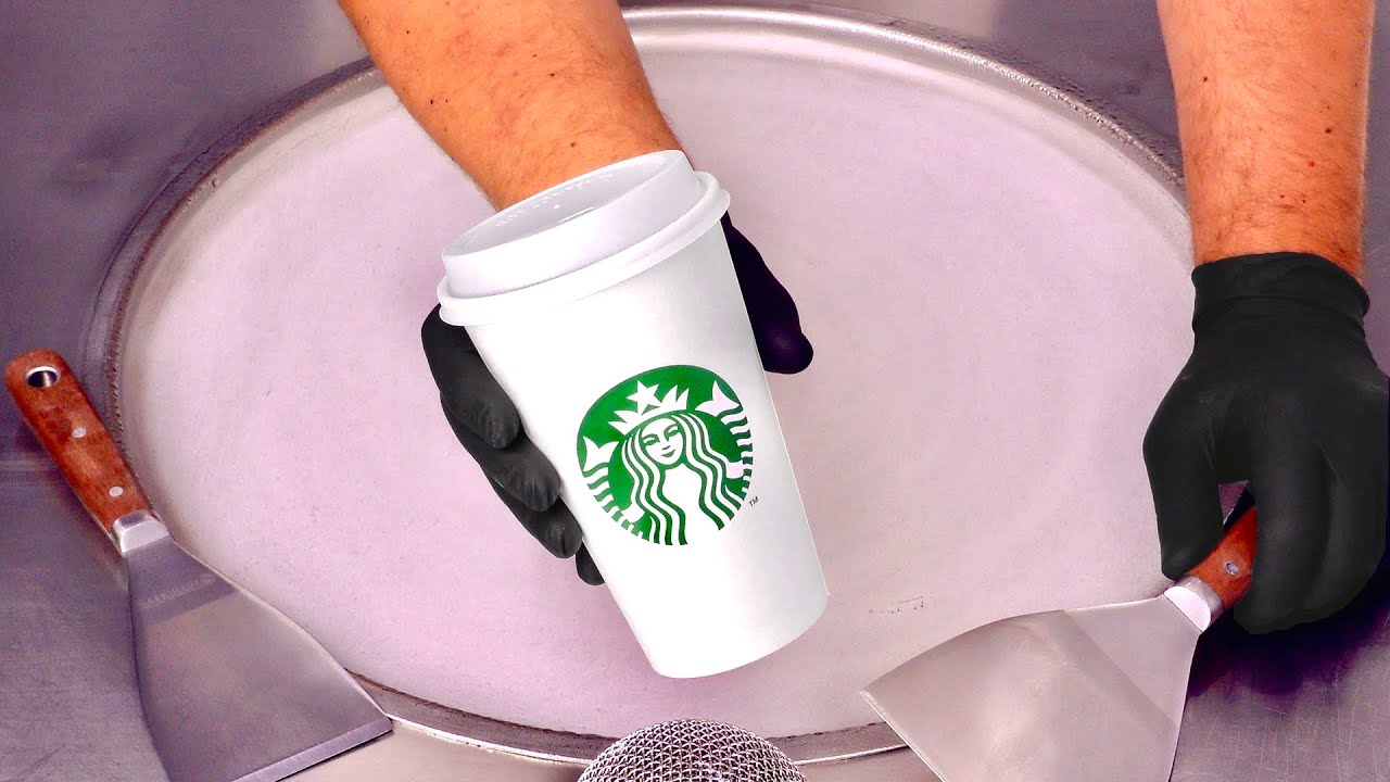 STARBUCKS Coffee - Ice Cream Rolls | ASMR