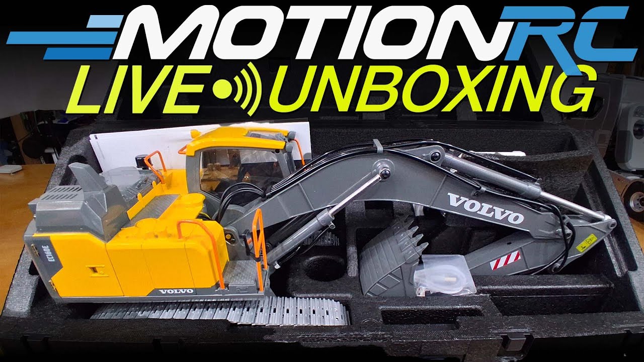 Unboxing the Powerful Double Eagle Volvo EC160E 1/14 Scale All-Metal Excavator | Motion RC LIVE