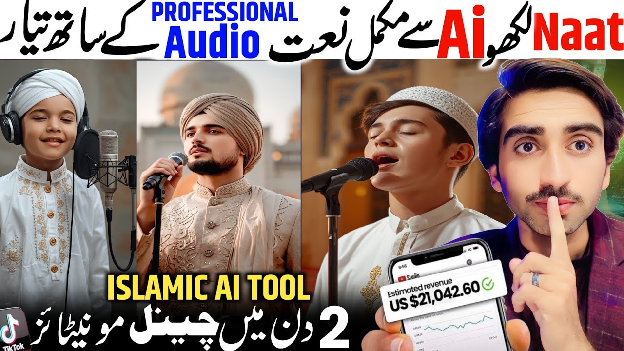 AI Se Islamic Naat Kaise Banaye 🆓 | AI se islamic  Video kaise Banaye | Naat audio using FREE AI 🔥