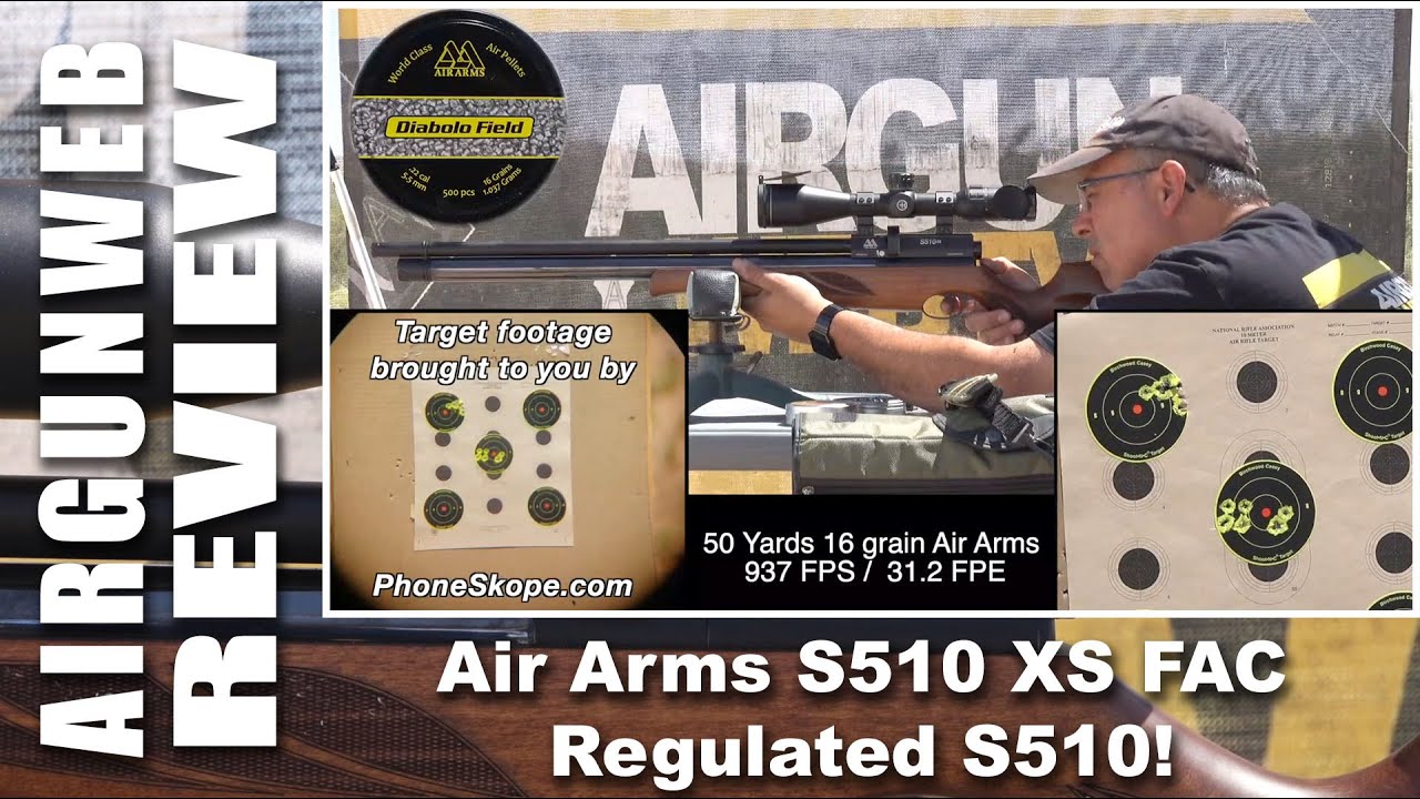 Review -  Air Arms S510 XS .22 - Superior Quality, Regulated, Variable Power - Air Arms Excellence!
