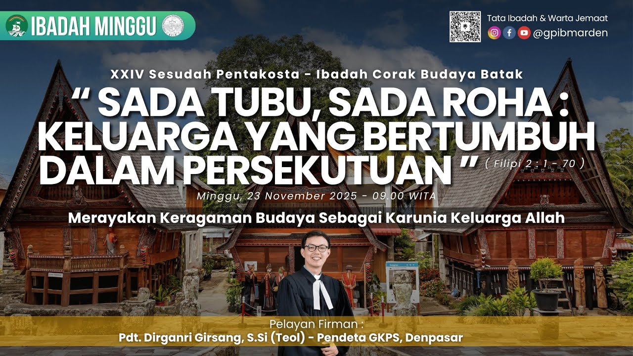 Ibadah Minggu ke-XXIV Sesudah Pentakosta | Ibadah Corak Budaya Batak