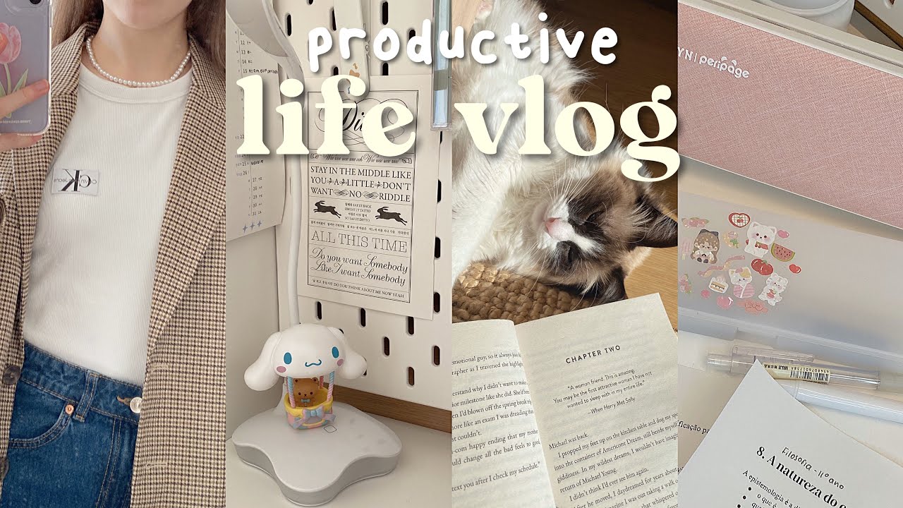 productive life vlog 📁 being productive, ice skating, studying (ft. MUNBYN)