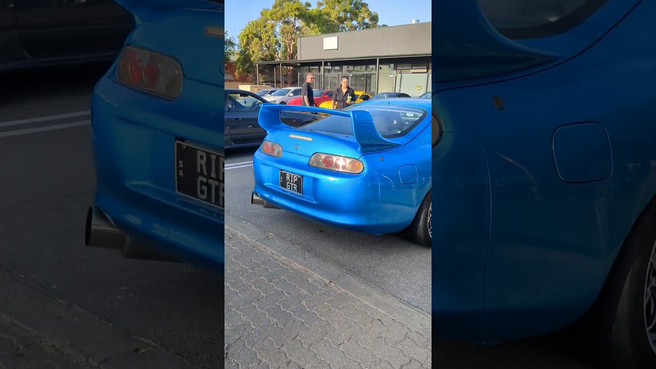 'RIP GTR' Toyota Supra arriving at Asa No Kai (Japanese Cars and Coffee) |