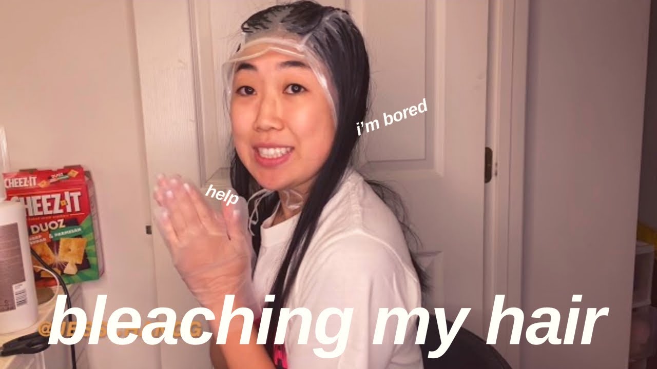 bleaching my “virgin” black hair during quarantine