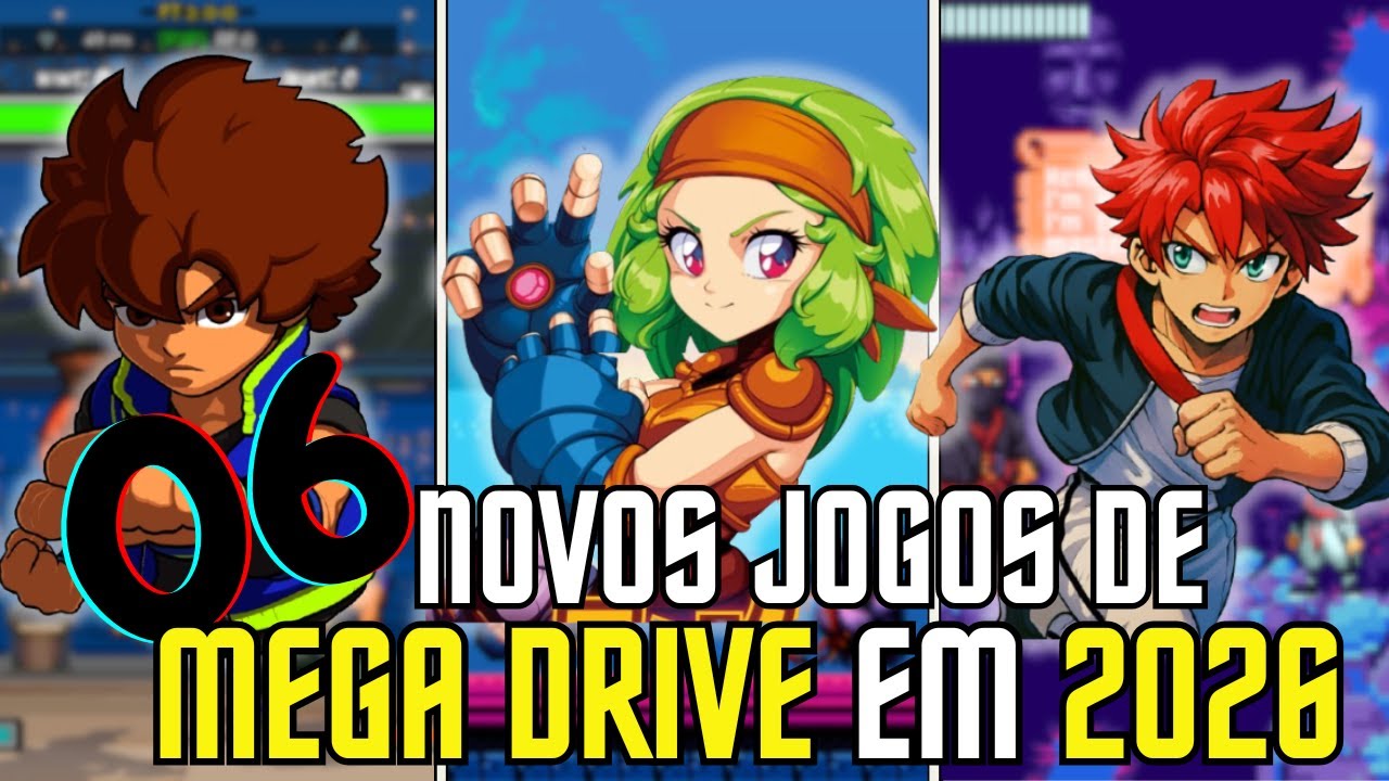 06 JOGOS NOVOS PARA MEGA DRIVE EM 2026.