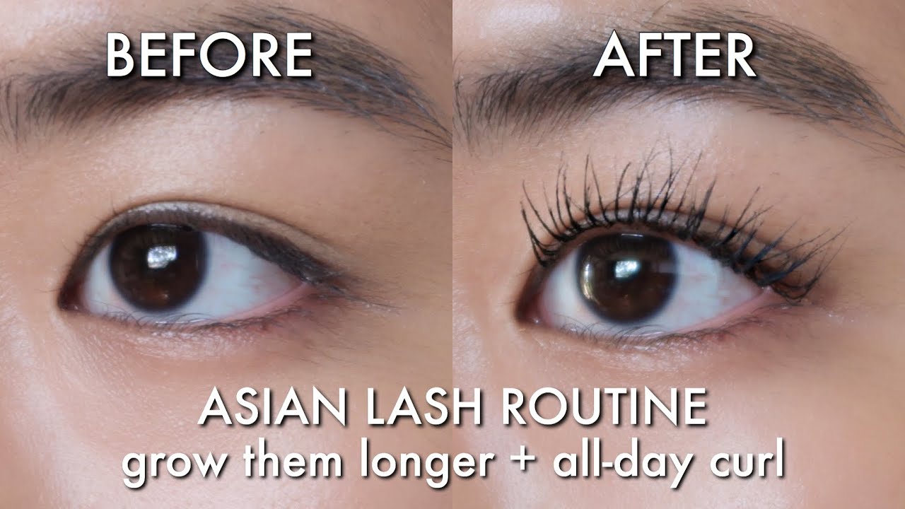 STRAIGHT ASIAN LASH ROUTINE *GROW THEM LONGER + ALL DAY CURL* (100k giveaway)