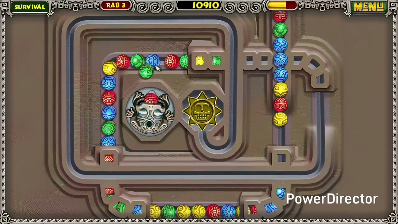 Zuma Deluxe Widescreen v1.0 (HD) Survival Mode Shrine of Quetzalcoatl