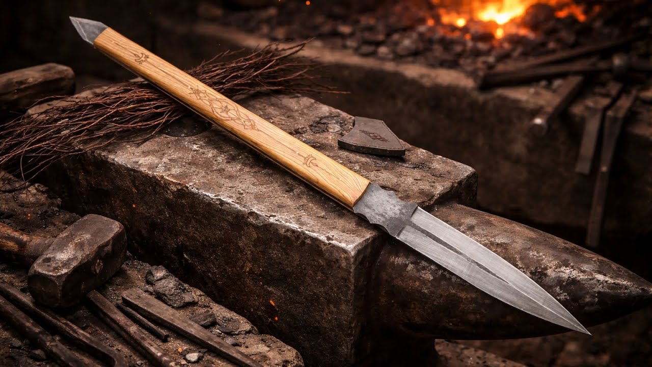 Handmade Steel Spear | Complete Making Process & Final Reveal
