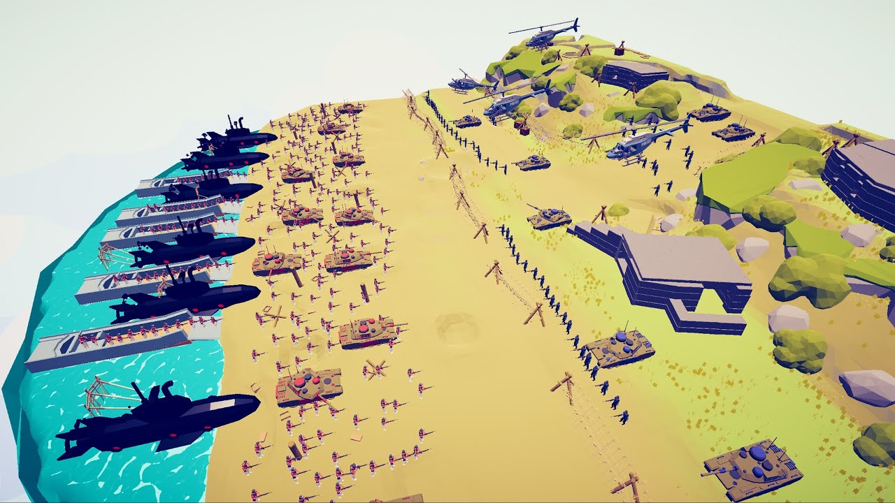 CAN 200x NAVY TROOPS ACPTURE POLICE BASE? - Totally Accurate Battle Simulator TABS