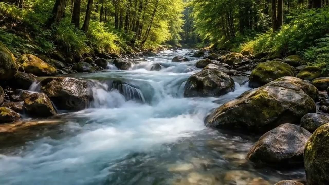 Peaceful River Stream Ambience for Sleep and Relaxation AHD