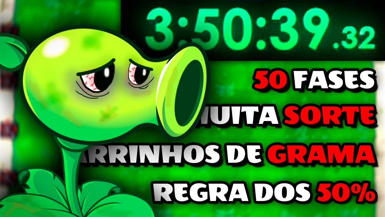 Fiz uma Speedrun de Plantas vs Zumbis (e é mais difícil que parece.)