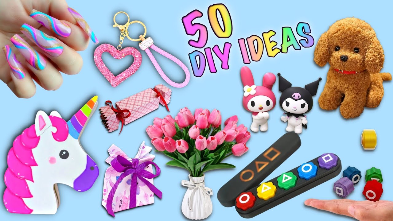 50 Awesome DIY Projects You Can Make at Home - Room Decor - Stationery - Gift Ideas and more...#diy