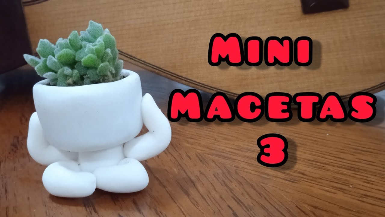 Mira lo que puedes hacer con porcelana fría ❤️ Mini macetas para suculentas!🖌️🌵❤️