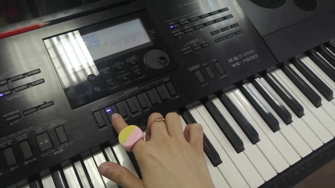 Casio wk-7600. Сохранение настроек в банки памяти