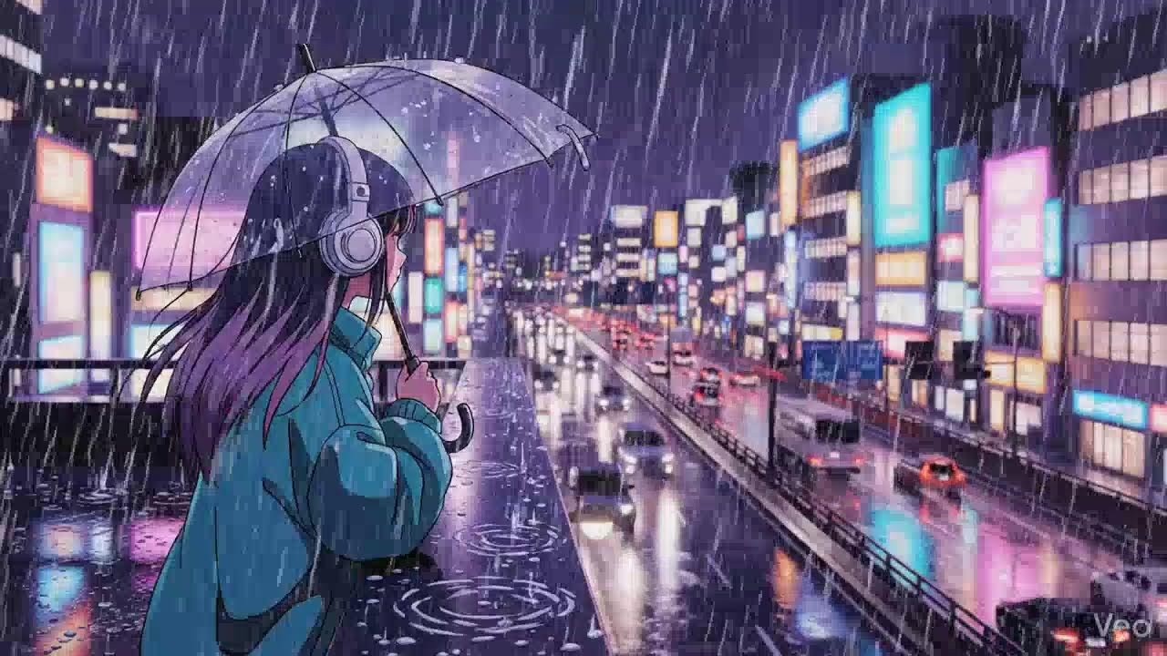 Late Night Study 🌧️ Rainy Japanese City Lofi