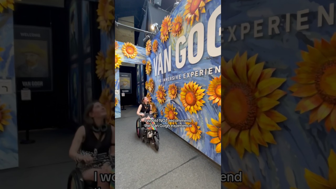 На лондонской выставке Van Gogh Experience не было доступа 😅 #инвалиднаяколяска #инвалид #доступн...