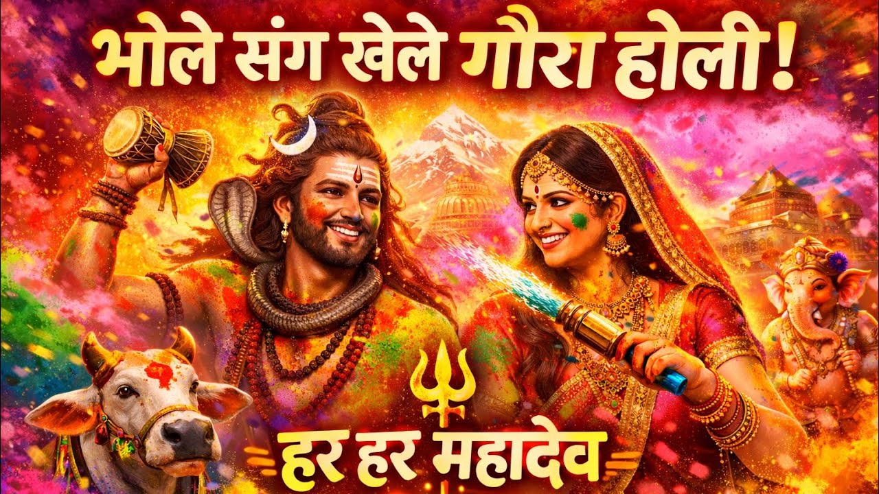भोले संग खेले गौरा होली 🔱 | Mahadev Parvati Holi Song 2026 | Shiv Bhajan | Har Har Mahadev