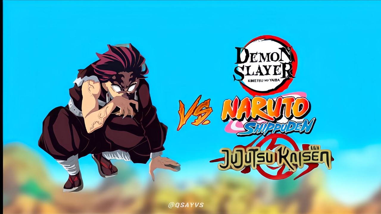 Tanjiro (DK) 🆚 Demonslayer, Naruto, Jujutsu kaisen || @Qsayvs #anime 