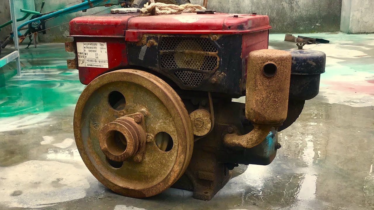 Restoration old D8 diesel engine | Restore and reuse old and rusty D8 diesel engines
