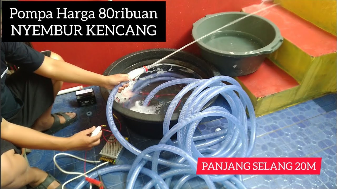 Pompa Bilge 12V Tenaga Aki Semburannya Muantab sekali, Bisa juga pake adaptor