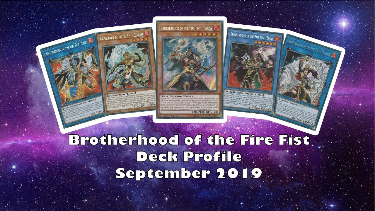 Brotherhood Of The Fire Fist Deck Profile September 2019