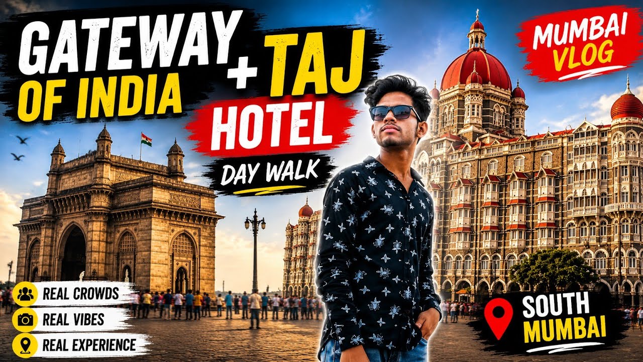 Gateway of India & Taj Hotel Day Walk 😍 | Mumbai Vlog