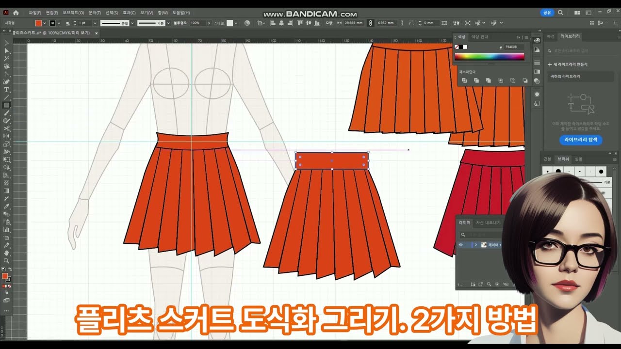 flat drawing, 플리츠 스커트도식화, Fashion DESIGNER,  branding, fashion portfolio