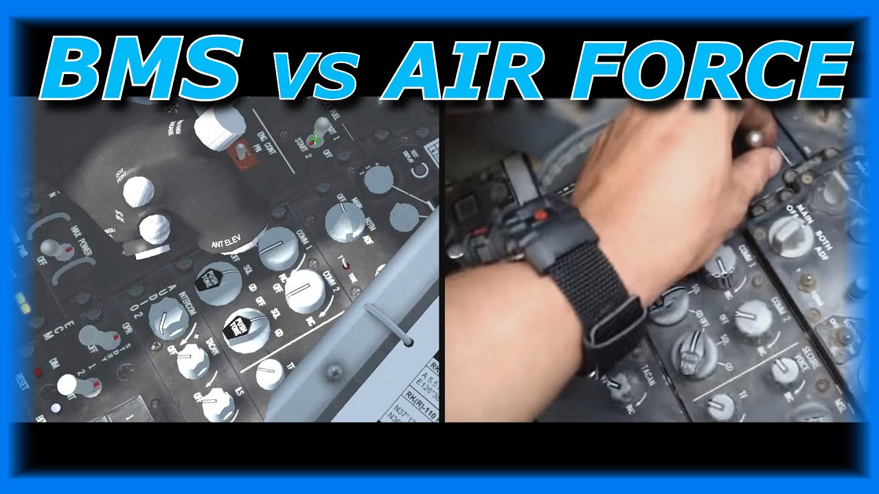 F16 BMS 4.34 vs F16 AIR FORCE ENGINE START.