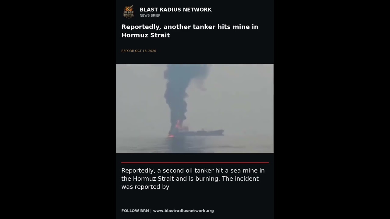 Reportedly, another tanker hits mine in Hormuz Strait