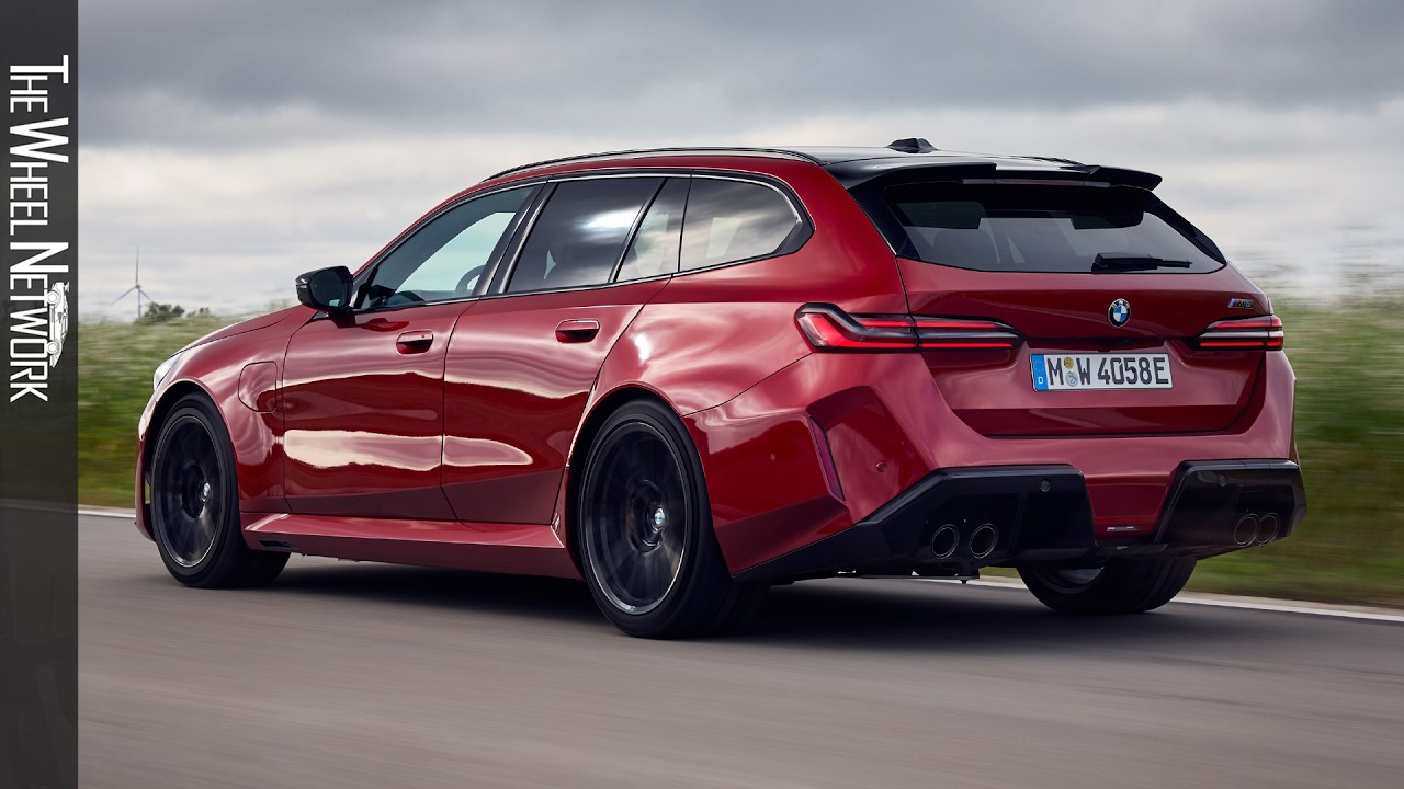 2025 BMW M5 Touring | Fire Red | Driving, Interior, Exterior [4K]