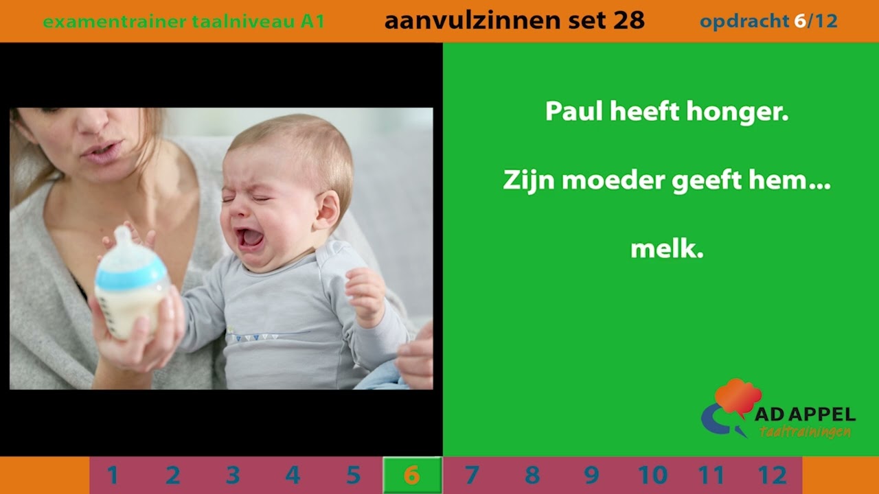 Inburgering A1 - examentrainer - Spreken - AANVULZINNEN Set 28