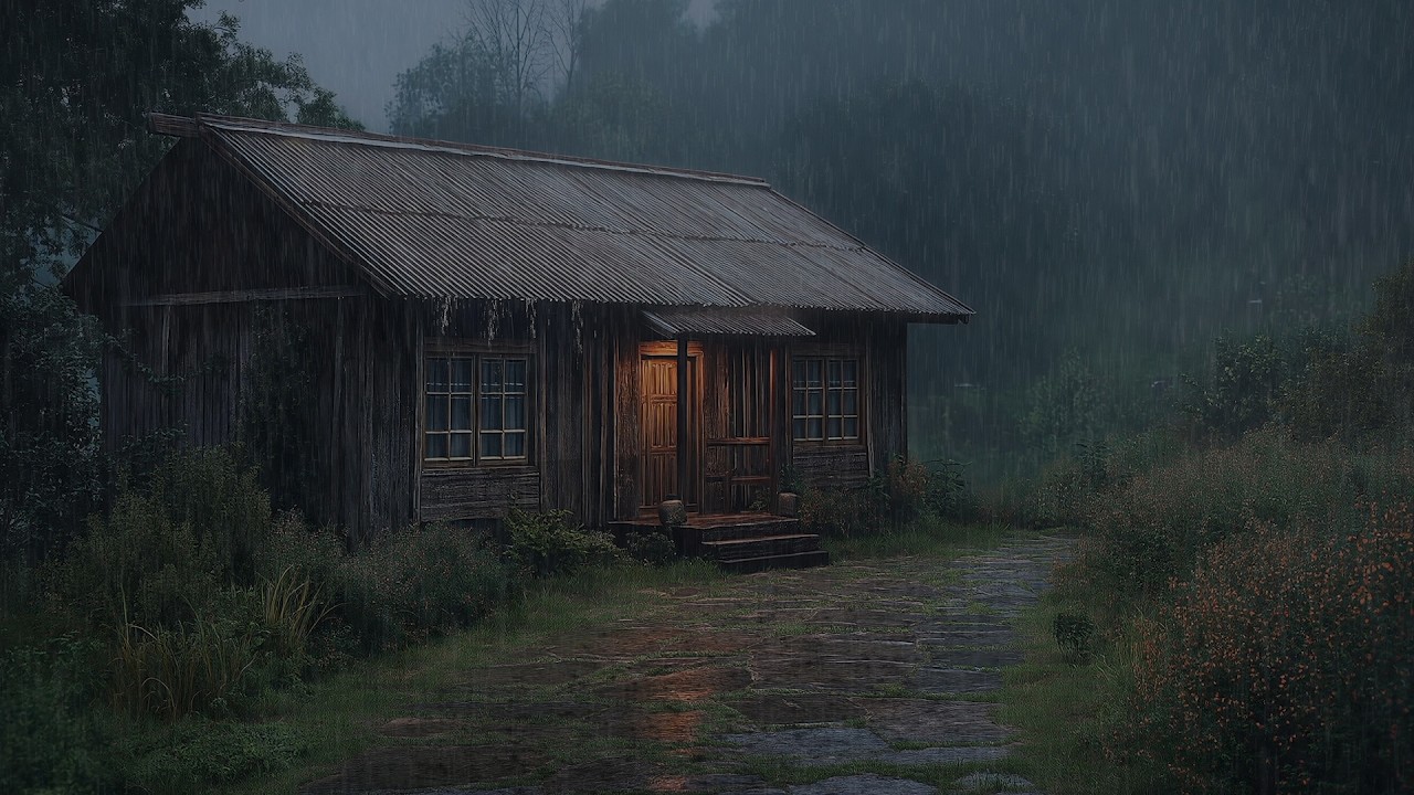Relaxing Rain on Window | Peaceful Night Rain for Sleep and Relaxation