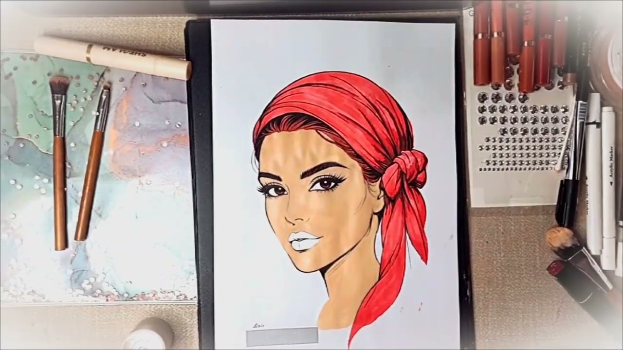 Lady in  red 😍 coloring pages ✨️ ♥️ @alinaedenpop 