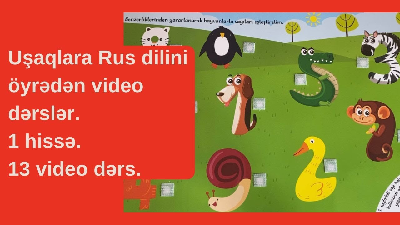 Uşaqlara Rus dilini öyrədən video dərslər. Elde etmek ucun 050 4517651
