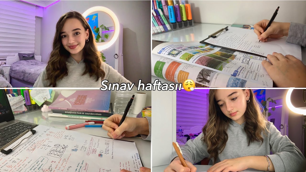 SINAV HAFTASI DERS ÇALIŞMA GÜNLÜĞÜM💛yazılılarım nasıl geçiyor…