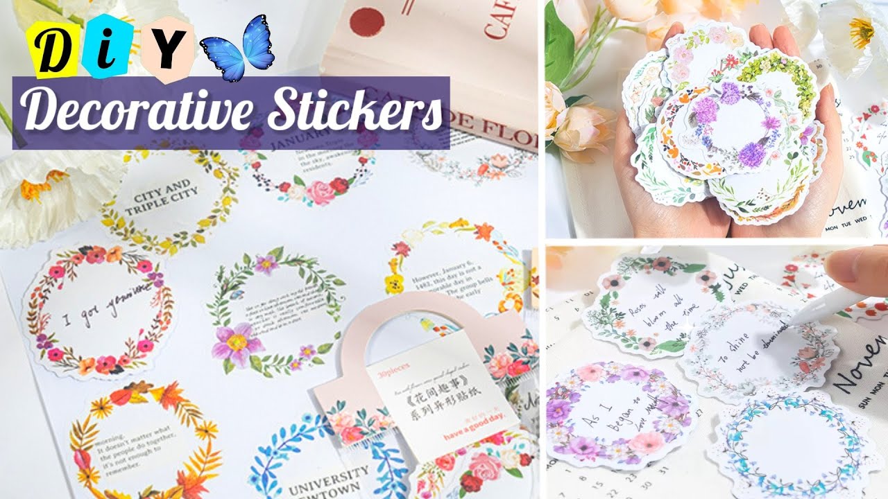 How to make Decorative Stickers for Journal - DIY Journal Stickers - Journal Supplies