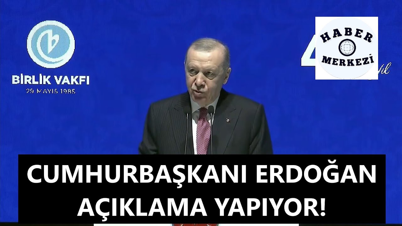 Cumhurbaşkanı Erdoğan, Birlik Vakfı 40. kuruluş yıl dönümü programında konuşuyor!