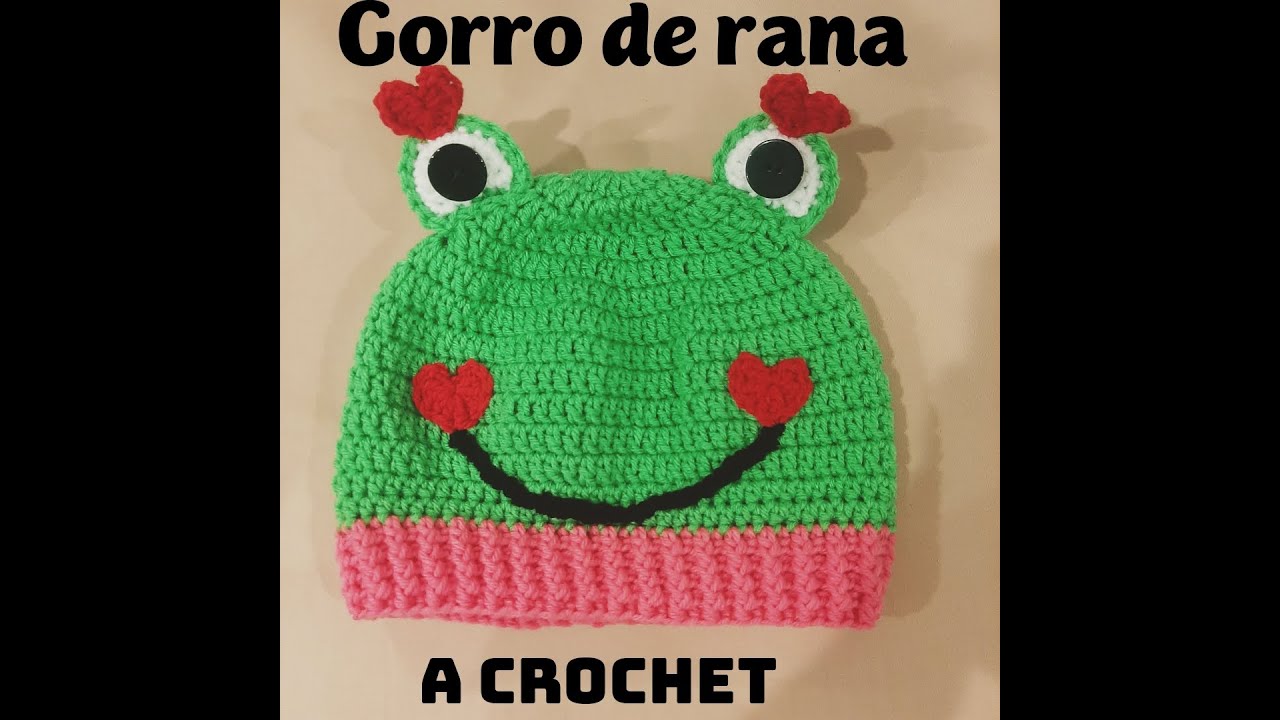 Gorro de rana tejido a crochet  paso a paso adulto  gorro para san valentin 2022 frog hat valentine