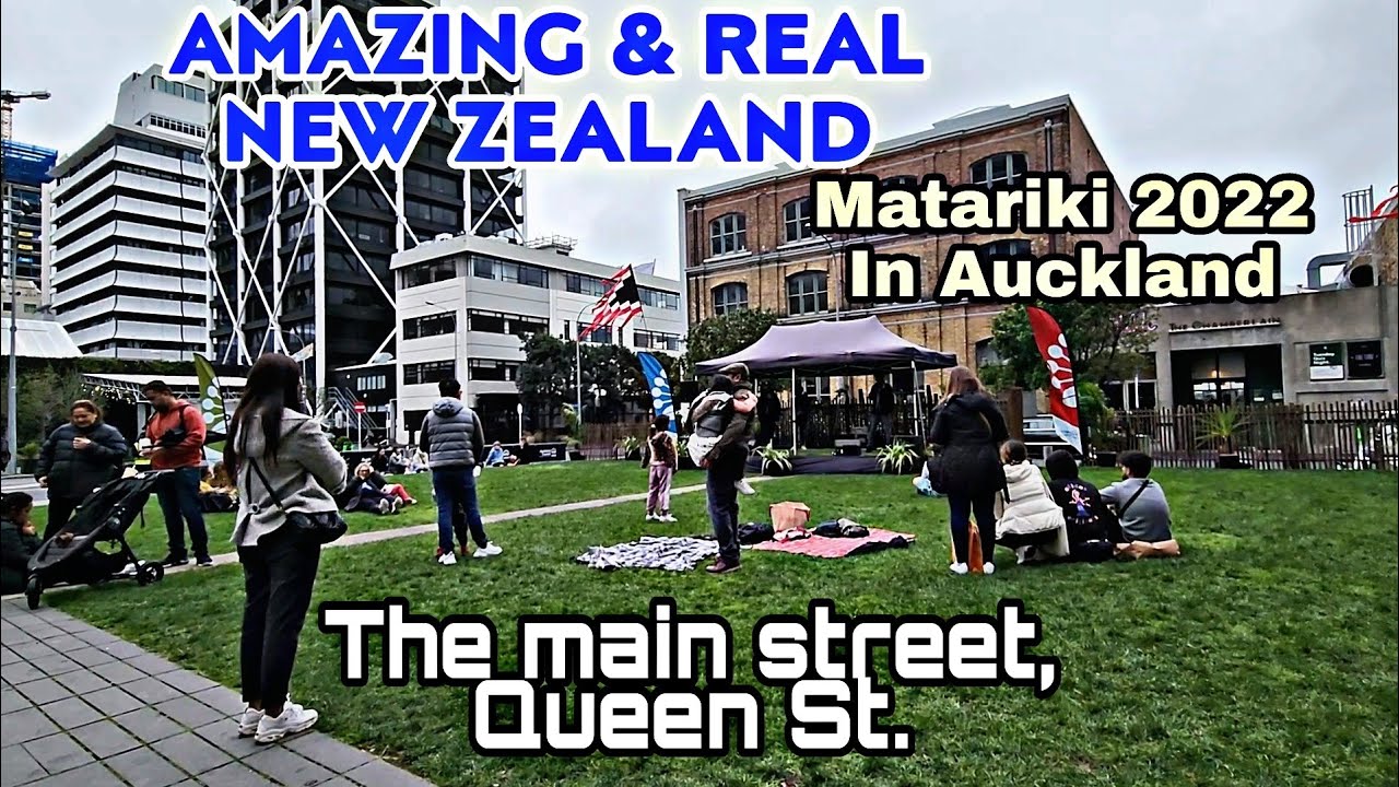 Walk| Matariki 2022 in Auckland| Walking On The Main Street Queen St.| No Talk Just Walk New Zealand
