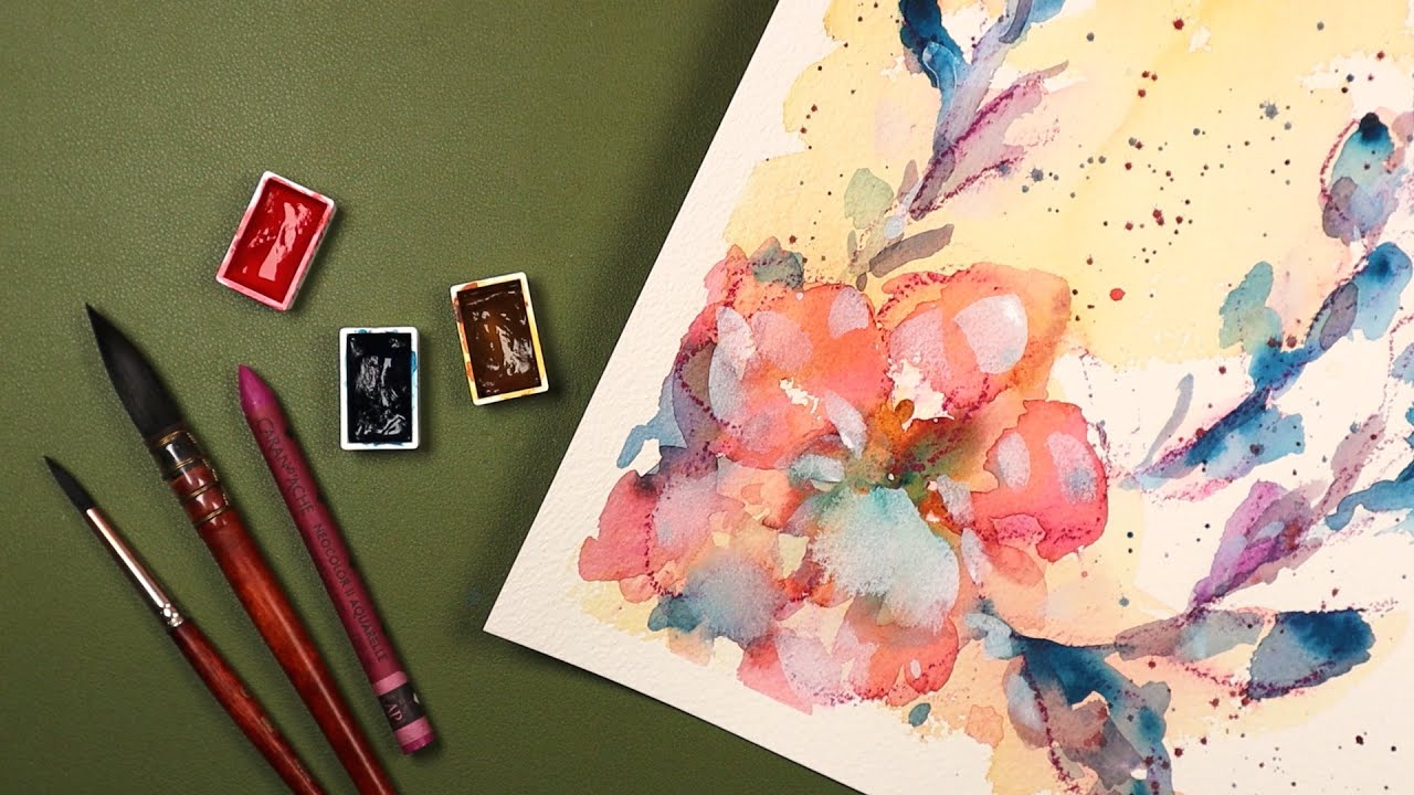 Another Loose Watercolor Floral | M. Graham | Arches Rough | Princeton Neptune