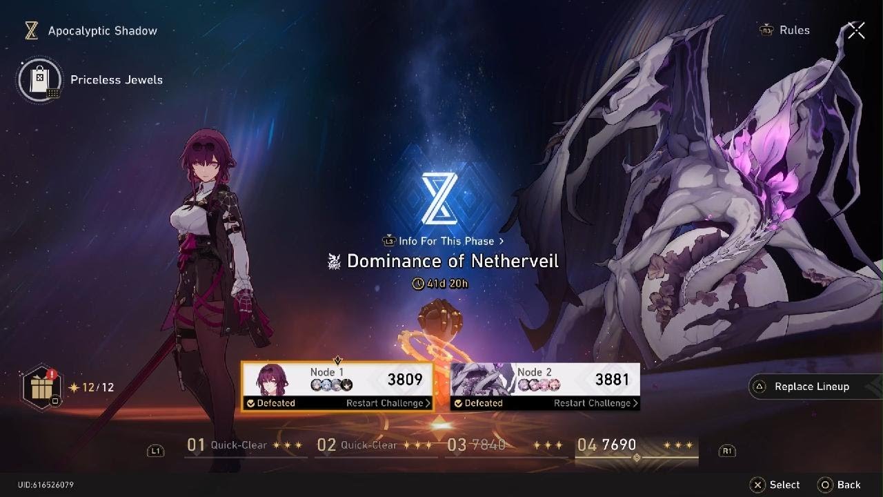 HSR - Patch 3.8 Apocalypse Shadow [Dominance of Netherveil] 7690 Score