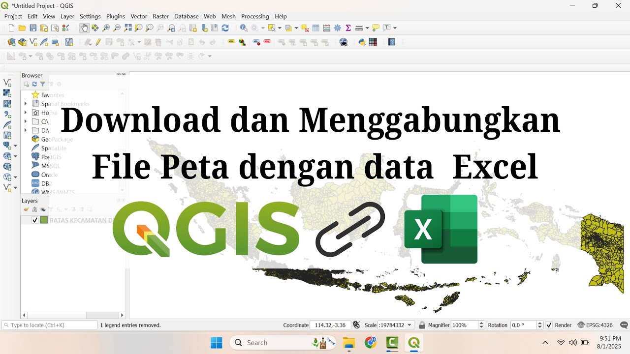 Cara Menggabungkan Data Excel ke File Peta SHP Menggunakan QGIS