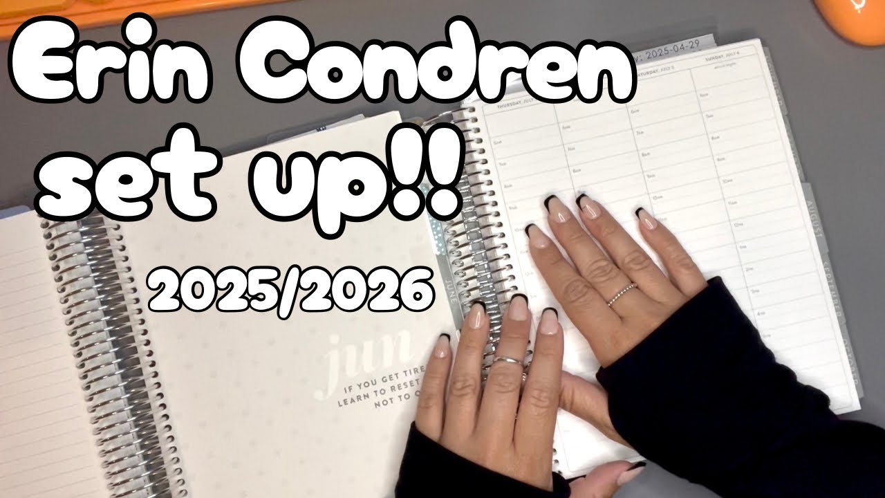 Erin Condren SET UP | Making Dashboards!! | EC Hourly Set Up 2025-2026