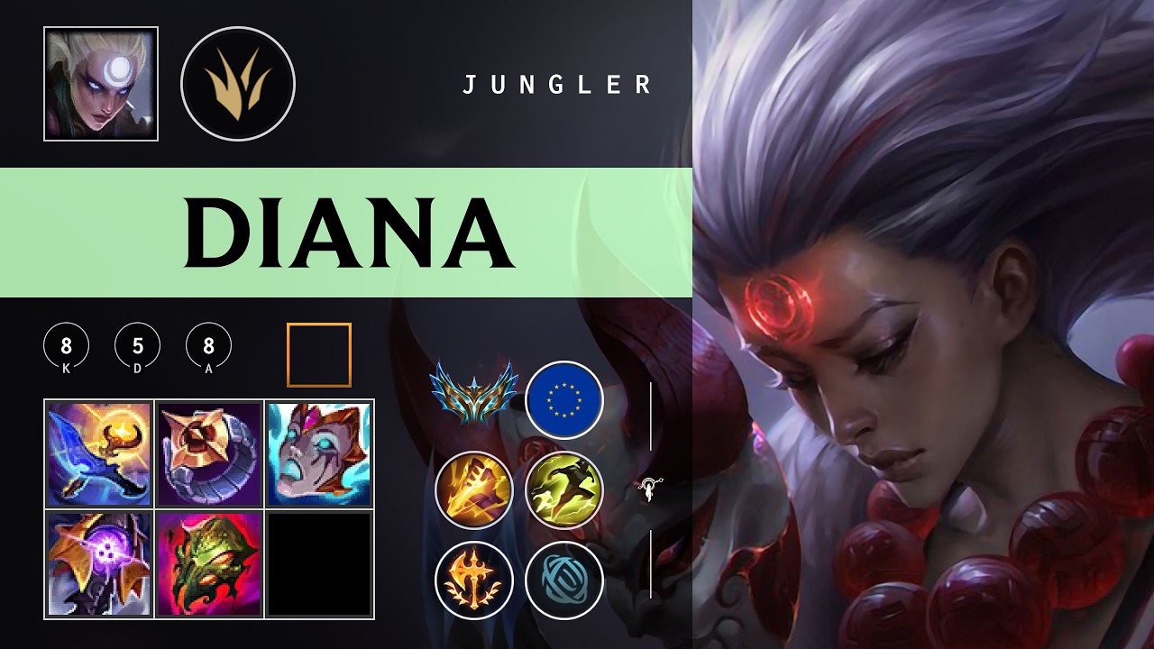 Diana Jungle vs Hecarim - EUW Challenger Patch 26.03