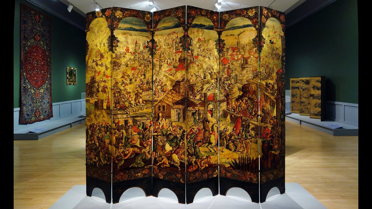 Screen with the Siege of Belgrade and Hunting Scene (Brooklyn Biombo)