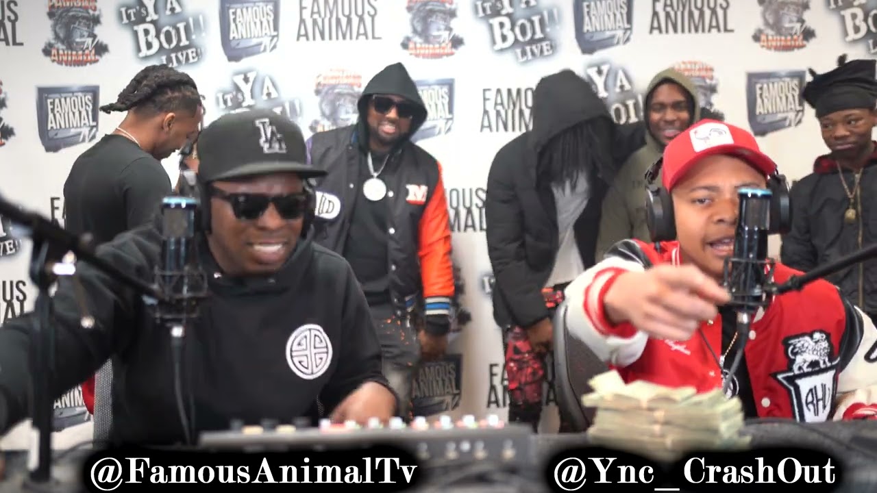 YNC CrashOut Stops by Drops Hot Freestyle on Famous Animal Tv