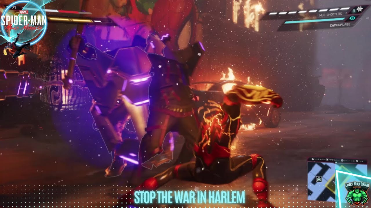 Stop the War in Harlem in Spider-Man: Miles Morales.