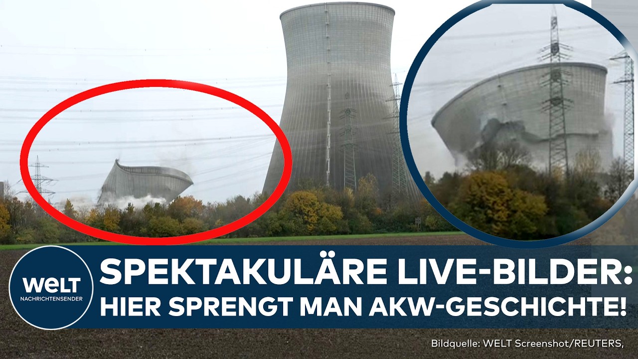 BAYERN: AKW Gundremmingen weggesprengt - Spektakuläre Livebilder